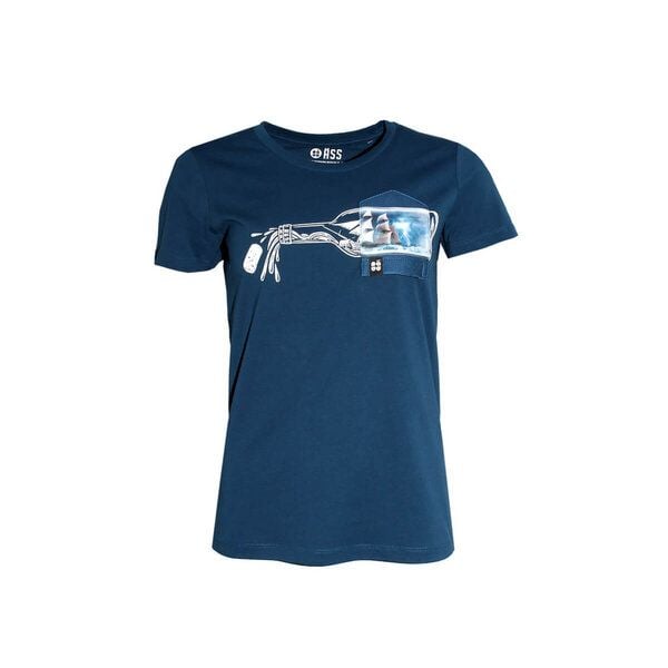 FÄDD Damen T-Shirt Rundhals aus Bio-Baumwolle "Buddlschüff BT" Blau von FÄDD