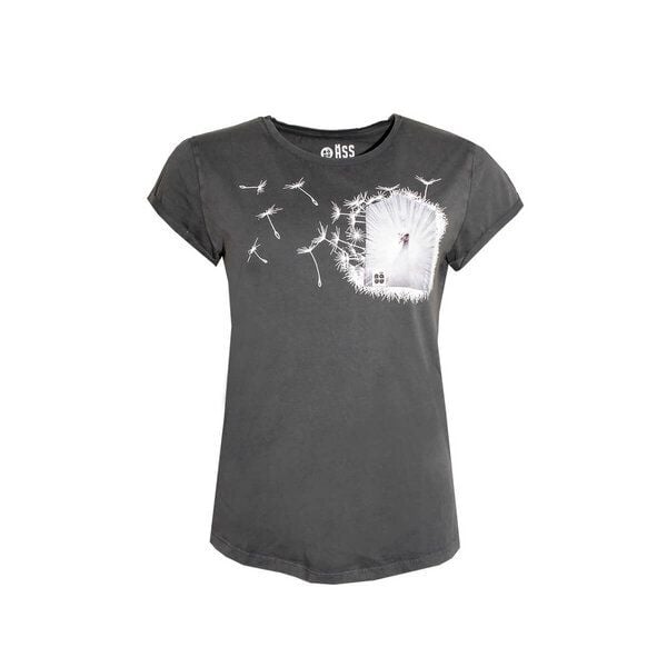 FÄDD Damen T-Shirt Rundhals aus Bio-Baumwolle "Der weiße V BT" Grau von FÄDD