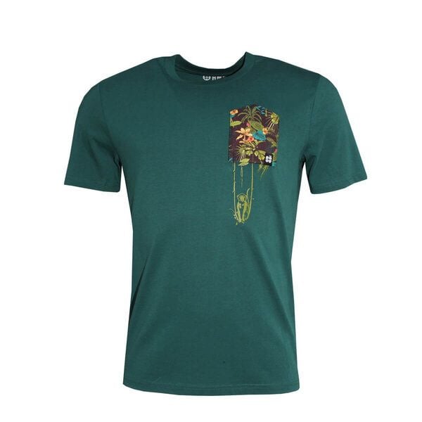 FÄDD Herren T-Shirt Rundhals aus Bio-Baumwolle "Affenschaukel BT" Grün von FÄDD