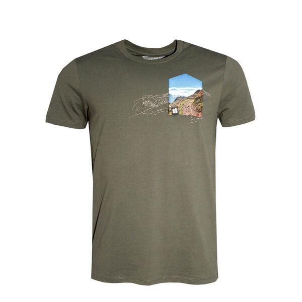 FÄDD Herren T-Shirt Rundhals aus Bio-Baumwolle "Autdohr BT" Khaki Braun von FÄDD