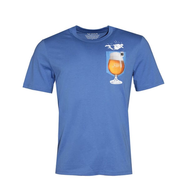 FÄDD Herren T-Shirt Rundhals aus Bio-Baumwolle "Bier BT" Blau von FÄDD