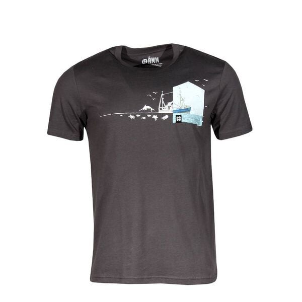 FÄDD Herren T-Shirt Rundhals aus Bio-Baumwolle "Fischernteboot BT" von FÄDD