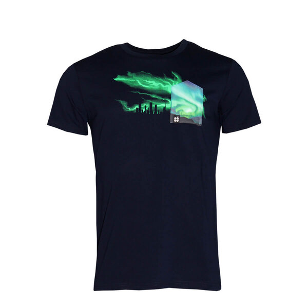 FÄDD Herren T-Shirt Rundhals aus Bio-Baumwolle "Nordlicht BT" Navy Blau von FÄDD