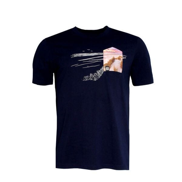 FÄDD Herren T-Shirt Rundhals aus Bio-Baumwolle "Nordsee BT" Navy Blau von FÄDD