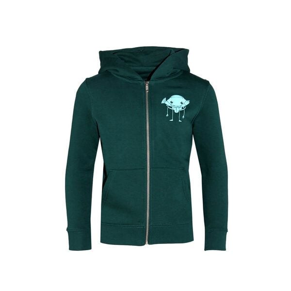 FÄDD Kinder Mädchen Zipper aus Bio-Baumwolle & recyceltem Polyester in Grün von FÄDD