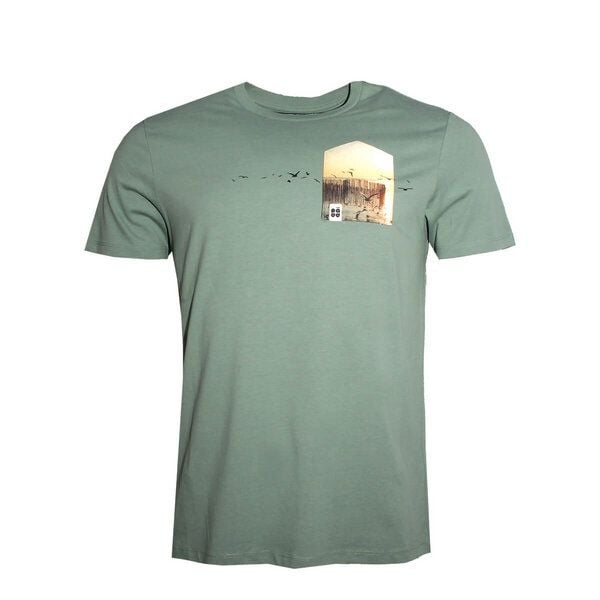 Herren T-Shirt Rundhals aus Bio-Baumwolle "Möwn BT" Grün von Fädd von FÄDD