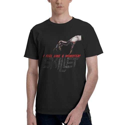 Herren Rock Band Baumwolle Kurzärmeliges T-Shirt Klassisch Spielpassung Einfarbig Rundhals-Shirt Für Männer Sommer Bewegung Freizeit EIN Must-Have Für Das Pendeln​ Schwarz XL von FAETINATS