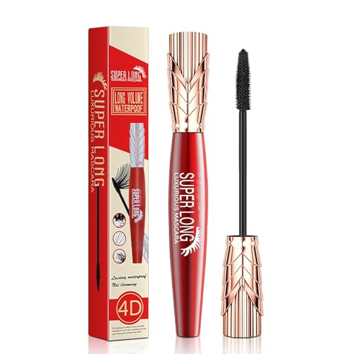 Super lange Wimperntusche, 4D Wasserfeste und schweißfeste Wimperntusche, Stereo Lengthening Mascara, trocknende und nicht klebende Mascara für Frauen (1PC) von FAFOUR