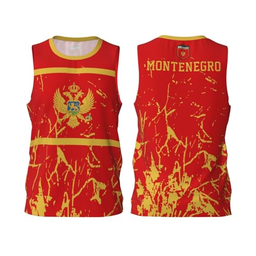 Montenegro Flag1 Basketball Trikot Shirt Team Up Sport 3D Full Print Design Trikots, Schwarz , L von FAGIUCHI