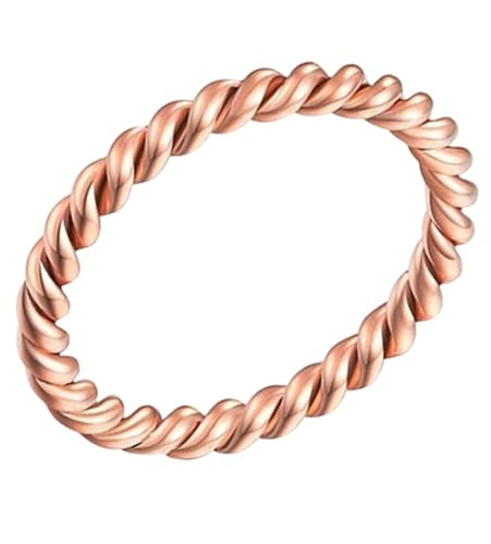 FAICAEIRI Tensorringe aus reinem Kupfer, gedrehter Ring, Schmuck, Ringe aus reinem Kupfer für Damen und Herren, massiver gedrehter Kupferring, Schmuck für Damen, Kupfer, Kein Edelstein FAICAEIRI Tensorringe aus reinem Kupfer, gedrehter Ring, Schmuck, Ringe aus reinem Kupfer für Damen und Herren, massiver gedrehter Kupferring, Schmuck für Damen, Kupfer, Kein Edelstein von FAICAEIRI