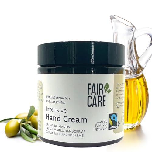 FAIR CARE Handcreme Olive 100ml - Intensive Hautpflege mit Fairtrade-Olivenöl - Vegane und Nachhaltige Handpflege von FAIR CARE