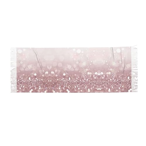 FAIRAH Aquarium Print Cashmerette Fransen Schal, Unisex Kaschmir Fransen Schal, pink, glitter, One size von FAIRAH