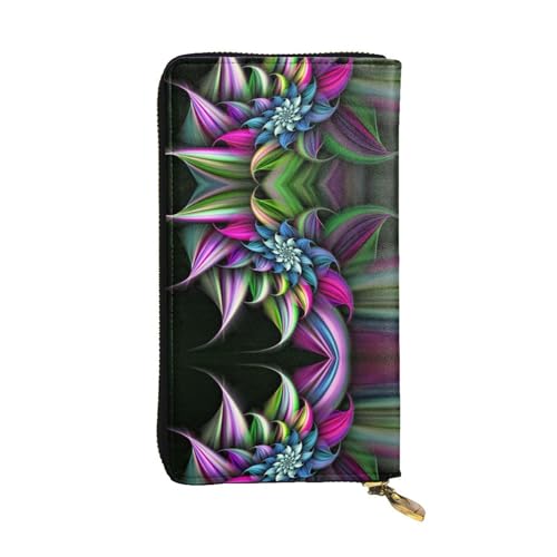 FAIRAH Beautiful Color Printed Leather Wallet, Zippered Credit Card Holder Unisex Version von FAIRAH