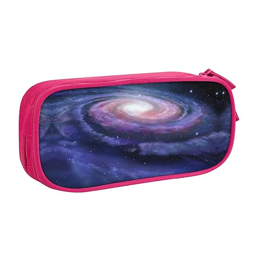 FAIRAH Space Spiral Cosmic Energy Gedruckt Große Kapazität Doppelschicht Reißverschluss Stift Tasche, Schreibwaren Aufbewahrungstasche, rose, Einheitsgröße, Schulrucksack von FAIRAH