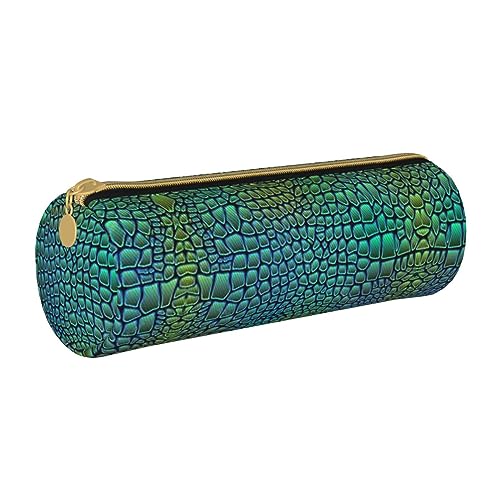 FAIRAH Twister Bleistift-Aufbewahrungstasche aus Leder, gepunktet, für den täglichen Gebrauch geeignet, Alligatorhaut., Einheitsgröße, Münzbeutel von FAIRAH