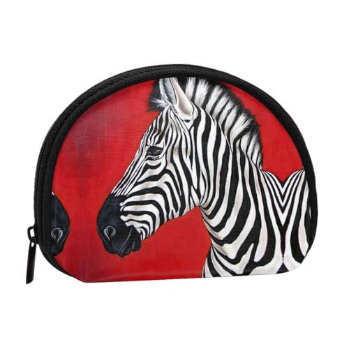 Sommerferien gedruckt tragbare volle Breite gedruckt Geldbörse ist praktisch für den täglichen Gebrauch, Zebra Red, Einheitsgröße, Münzbeutel von FAIRAH