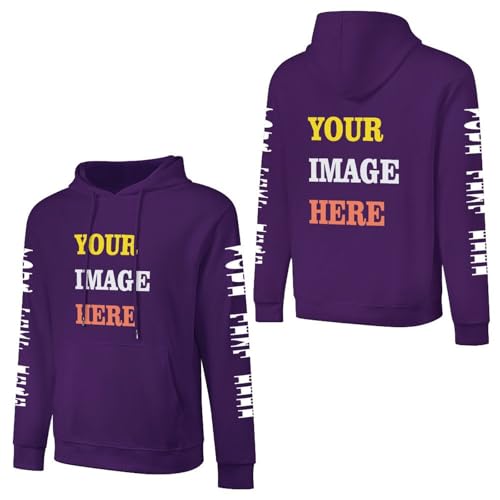 FAIRWHALE Customizable Unisex Hoodie Premium Cotton DIY Print Front & Back Customized Photo for Personal Style von FAIRWHALE