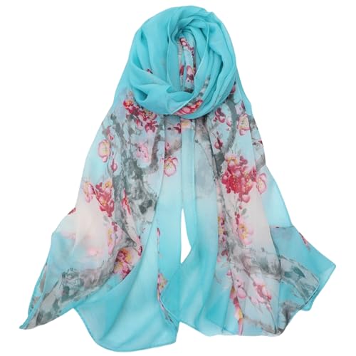 Bunte Schals und Tücher Damen Tuch - Schal Wrap Leicht Stola für Frauen Musselin Halstuch 033 von FAIRYGATE