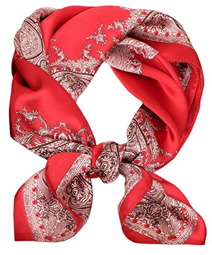 FAIRYGATE Bandana Kopftuch Damen Vintage Quadratischer Schals Kopf Hals Schal Halstuch Tuch Bandana DA2205 von FAIRYGATE