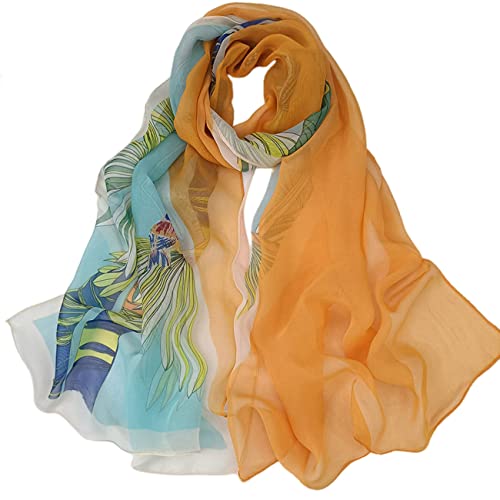 FAIRYGATE Schals & Tücher für Damen Bandana Seide Bunt Chiffon Schal für Brautkleid Hochzeit Party Abendkleid und Besondere Anlässe A4615 von FAIRYGATE