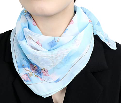 FAIRYGATE Chiffon Mode Seidenschal Damen Klassischer Farbnähte Großer Quadratischer Schal Pendeln Stil Kopftuch Dekoration Bandana Haarband Seidig Warmer Schal DA2907 von FAIRYGATE