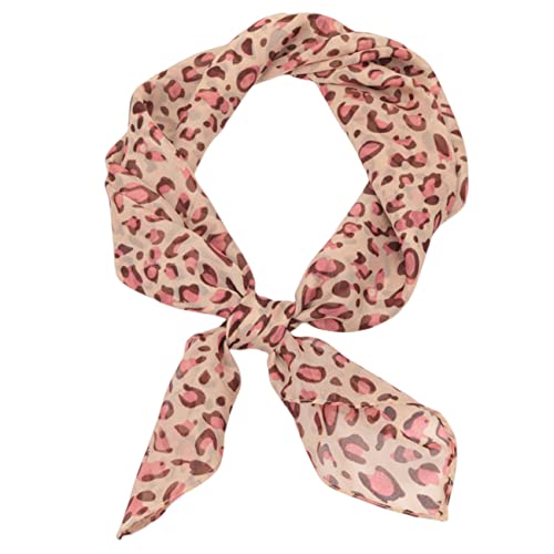 FAIRYGATE Schal Leopardenmuster Damen Chiffon Schal Damen Seidentuch Damen 100% Seide Quadratisch Halstuch Tuch Geschenk DA2708 von FAIRYGATE