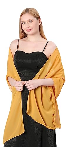 FAIRYGATE Chiffon Schal Damen Seidenweich und Federleicht Eleganter Halstuch Damen Schal Polyester Tuch Damen Pflegeleichtes Schaltuch Damenschal A0416 von FAIRYGATE