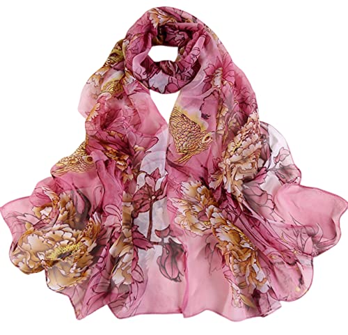 FAIRYGATE Chiffon Schal Damen Stola Chiffon Bandana Kopftuch Damen Sommer Multifunktionstuch Seidentuch Haare Halstuch Stirnband Damen Haarband A4423 von FAIRYGATE