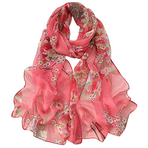 FAIRYGATE Chiffon Schal Musselin Tuch Damen Schal Halstücher Damenschal Seidenschal Warmer Leicht Schals Tücher Stolen Kopftücher A4714 von FAIRYGATE