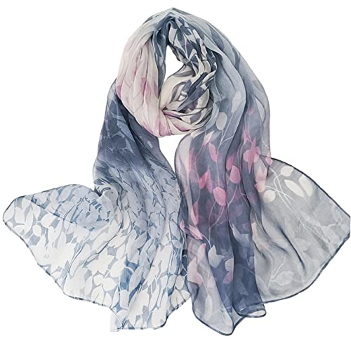 FAIRYGATE Chiffon Schal Schal Damen Chiffon Pashmina Schal Stola für Frauen Schultertuch Eleganter Schal mit floralem Muster in vielen Farben A4314 von FAIRYGATE