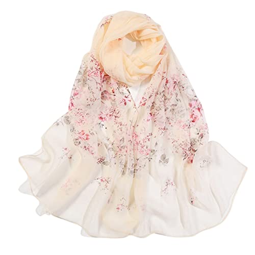 FAIRYGATE Chiffon Schal Seiden Tuch Hochwertiger Schal für Damen Mädchen Halstuch Umschlagstuch Pashmina Loop weicher Schlauchschal für Frühjahr Sommer Herbst Winter A4213 von FAIRYGATE