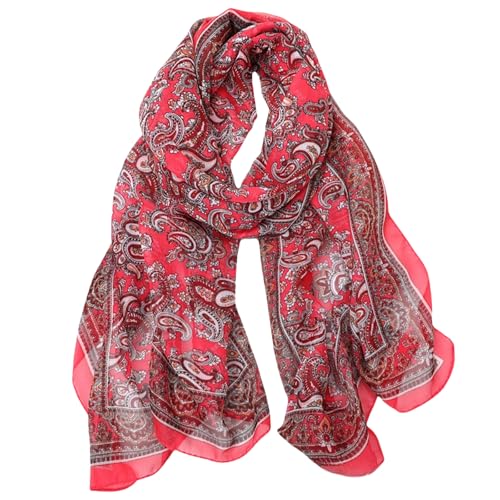 FAIRYGATE Chiffon Tuch Halstuch Damen Frühling - Schals Vintage Musselin Tücher Stola Leicht Schal A5424 von FAIRYGATE