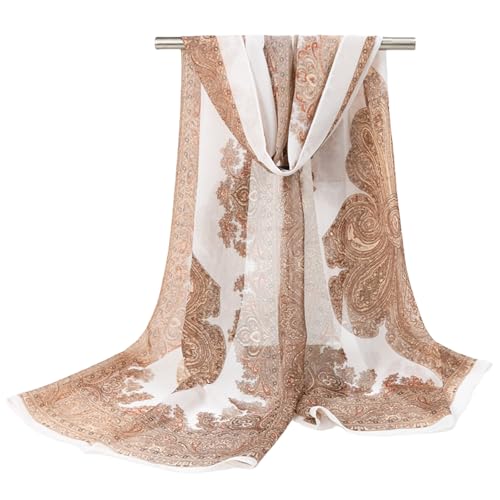 FAIRYGATE Chiffon Tücher Damen Schal XXL - Dünner Schals Langer Halstuch Sommer Leicht 45036 von FAIRYGATE
