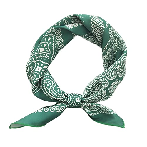 FAIRYGATE Schal Grün Damen Bandana Halstuch Seidentuch Drucken Tuch Schal Kopftuch Seide Multifunktion Unisex Biker 95006 von FAIRYGATE
