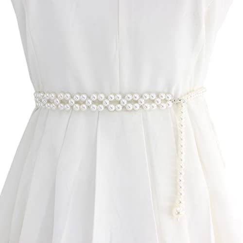 FAIRYGATE Damen Kettengürtel Perlen Gürtel Brautgürtel Taillengürtel Hüftgurt für Hochzeit Kleid, DA3814 von FAIRYGATE