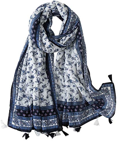 FAIRYGATE Damen Schal übergroßer XXL Oversized Fransen Poncho Schals & Tücher für Damen Paisley Tuch Dünne Große Halstuch Lange Stola für Frauen 32228 von FAIRYGATE