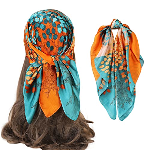 FAIRYGATE Damen Schal Kopftücher Halstuch Elegante Schal Frauen Elegant Seidenschal Business Seidentuch Scarf Bandana Taschentuch Ansatz Handgelenk Verpackungs 29012 von FAIRYGATE