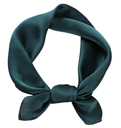 FAIRYGATE Schal Grün Damen Schal Kopftücher Halstuch Seide Gefühl Schals Frauen Elegant Seidenschal Seidentuch Scarf Bandana Taschentuch Ansatz Handgelenkband A2316 von FAIRYGATE