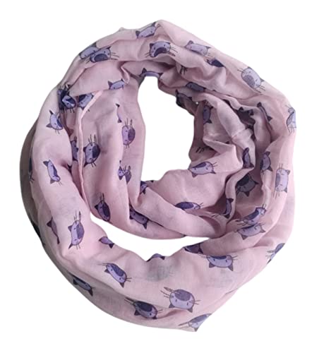 FAIRYGATE Damen Schal Loop Schal Damen Schal Pink leichter unifarbener Loop Schlauchschal seidig Unisex 00244 von FAIRYGATE