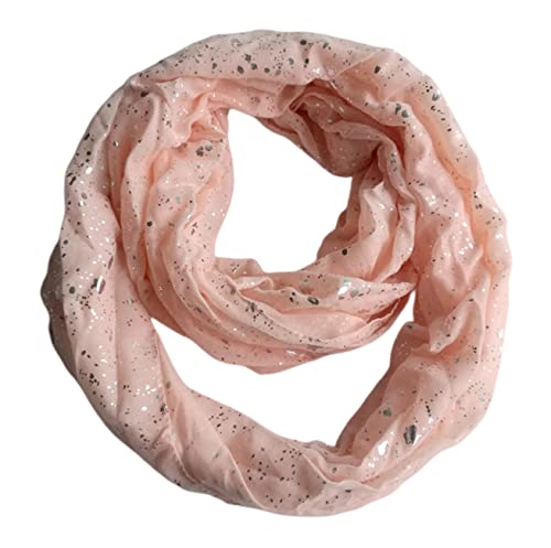 FAIRYGATE Damen Schal Pink Schal Stola Loopschal Rundschal Schlauchschal Schals Halstuch Loop Natur DA0305 von FAIRYGATE