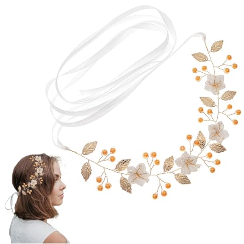 FAIRYGATE Damen Schmuck Haarkette Stirnband Kopfkette Gold Kopf Böhmische Haarschmuck für Frauen und Mädchen Festival Abschlussball Bankett Fest Hochzeit Party Zubehör 5006 von FAIRYGATE