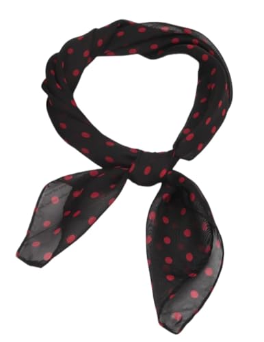 FAIRYGATE Chiffon Hijab Schal Schwarz Damen Chiffon Gefühl Halstuch Frauen Elegant Seidenschal Business Seidentuch Scarf Bandana Taschentuch Ansatz Handgelenk Kopftücher DA2816 von FAIRYGATE