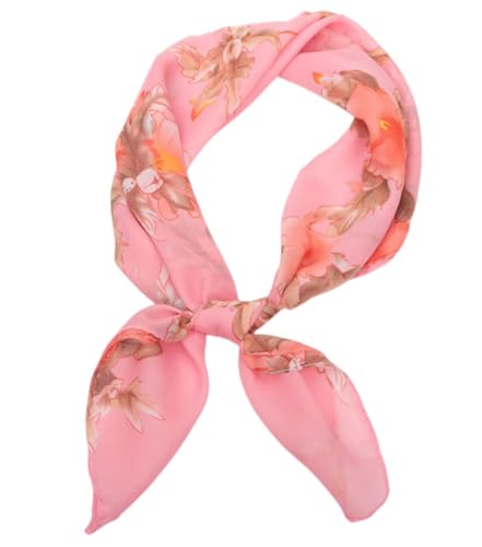 FAIRYGATE Damen Tücher Damen Schal Pink Chiffon Tücher Halstuch Nickituch für Damen Bandana Tuch Perfekt für den Sommer DA2620 von FAIRYGATE
