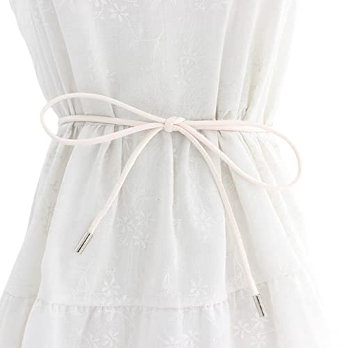 FAIRYGATE Damen-Gürtel Frauen Geflochtener Gürtel für Kleid Taillenkette für Kleid Weiß Seil Gürtel, DA1410 von FAIRYGATE