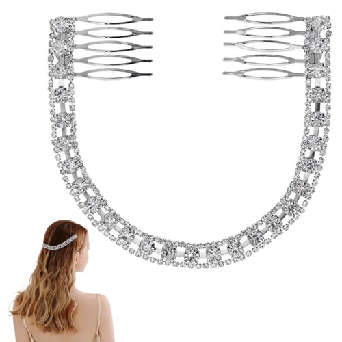 FAIRYGATE Haarband Glitzer Stirnbänder Haar Reifen Kopfbedeckung Strass Geburtstagsfeier Braut Tiara Silvester Haarschmuck 5015 von FAIRYGATE