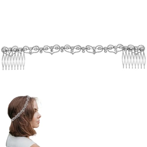 FAIRYGATE Haarreifen Boho Kopfkette Quaste Strass Kopfschmuck Prom Festival Hochzeit Haarschmuck für Frauen und Mädchen 5019 von FAIRYGATE