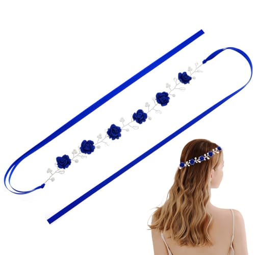 FAIRYGATE Haarschmuck Damen Braut Stirnband Kristall Haar Reben Vintage Perle Blume Kopfschmuck Hochzeit Haarband für Frauen Mädchen Brautjungfern 4812 von FAIRYGATE