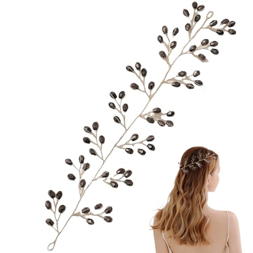 FAIRYGATE Haarschmuck Damen Hochzeit Haarband Haar Rebe Kristall Stirnband Braut Strass Kopfschmuck Haarreifen für Frauen und Mädchen 4707 von FAIRYGATE