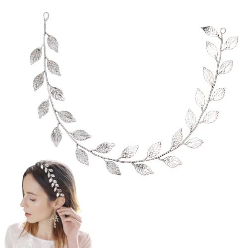 FAIRYGATE Haarschmuck Hochzeit Boho Braut Damen Kopfschmuck mit Blätter Kristall Brautschmuck Haare Stirnband für Frauen Mädchen 4608 von FAIRYGATE