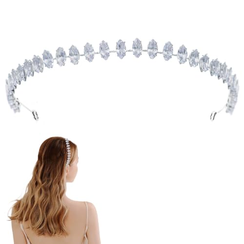 FAIRYGATE Haarschmuck Hochzeit Hochzeits Haarband Silber Kristall Braut Kopfschmuck Strass Stirnband für Frauen und Mädchen 4819 von FAIRYGATE